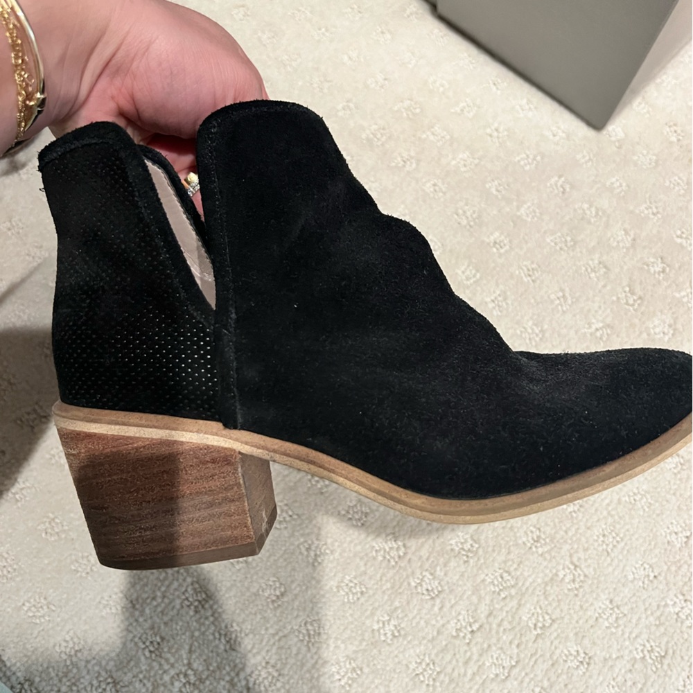 BP black suede booties